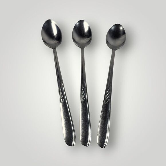Imperial Iced Tea Spoons Noreen FALCON Stainless Steel  Set of 3 Made In USA - Picture 1 of 7